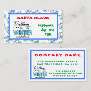 Winter Wonderland Customise Business Card