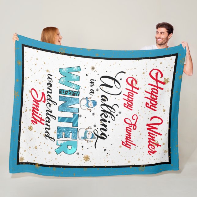 Winter Wonderland Customise Fleece Blanket (In Situ)