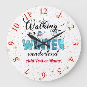 Winter Wonderland Customise Large Clock