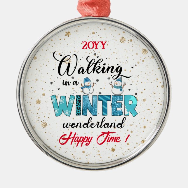 Winter Wonderland Customise Metal Tree Decoration (Front)