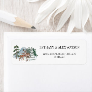 Winter Wonderland Deer Forest Snow Baby shower