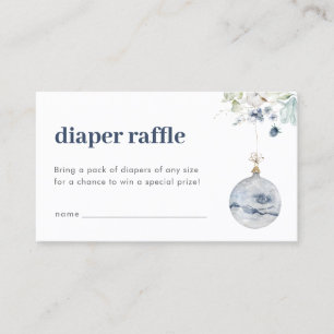 Winter Wonderland Diaper Raffle Baby Shower Card