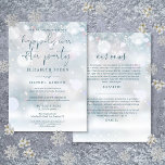 Winter Wonderland Ever After Party Wedding Vows Invitation<br><div class="desc">This chic Happily Ever After party winter wonderland snow wedding invitation can be personalised with your special event information and wedding vows on the reverse, set in modern, elegant typography. Perfect for any marriage celebrations, including vow renewals, 1st-anniversary receptions, post-elopement parties or had to have a micro-downsized wedding and are...</div>