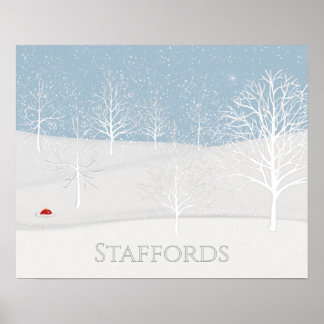 Winter Wonderland Family Name Poster