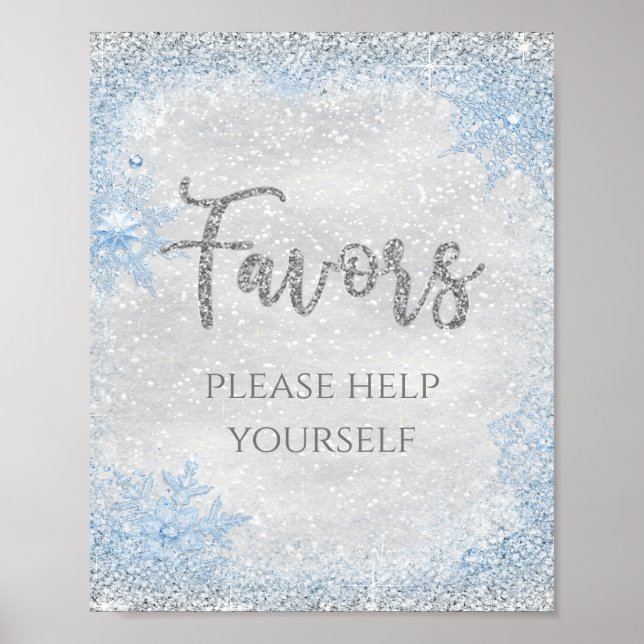 Winter Wonderland Favor Sign (Front)