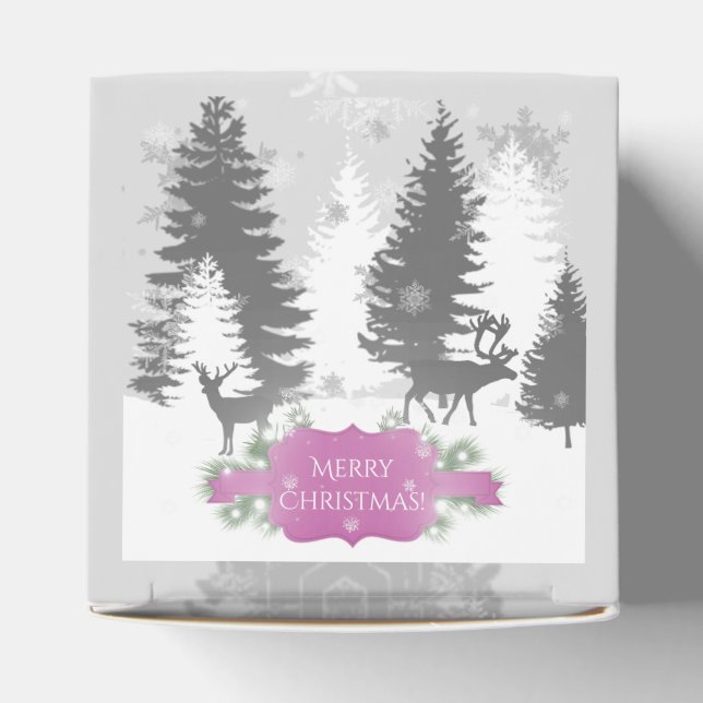 Winter Wonderland Favour Box - Magenta (Top)