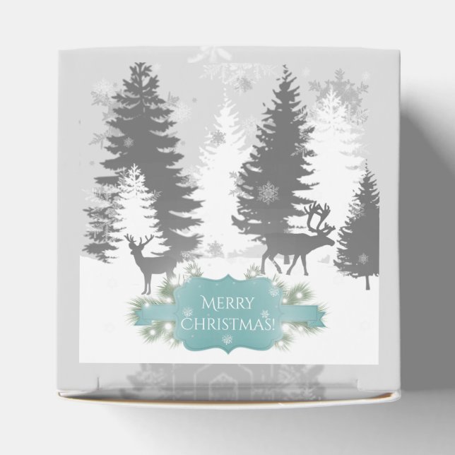 Winter Wonderland Favour Box - Teal (Top)