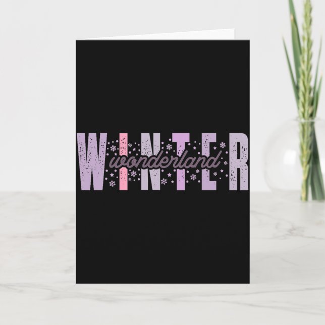 Winter Wonderland Festive Tygraphy Art Toddler  Card (Front)