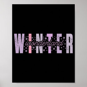 Winter Wonderland Festive Tygraphy Art Toddler  Poster