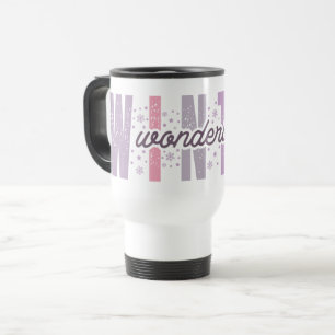 Winter Wonderland - Festive Typography Art Travel Mug