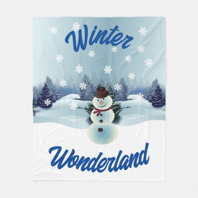  Winter Wonderland Fleece Blanket (Front)