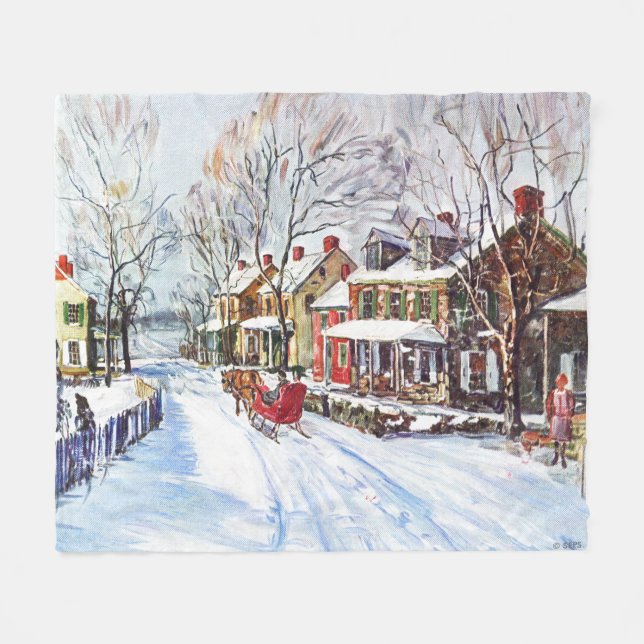 Winter Wonderland Fleece Blanket (Front (Horizontal))