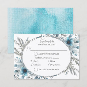 Winter Wonderland Floral RSVP Card