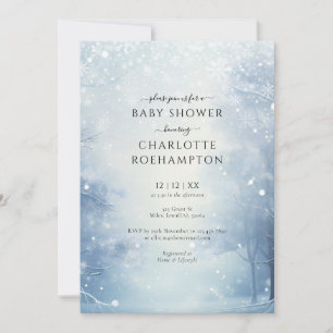 Winter Wonderland Forest Baby Shower Invitation
