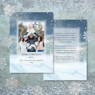 Winter Wonderland Forest Christmas Photo Holiday Card