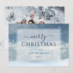 Winter Wonderland Forest Photo Christmas Holiday Card