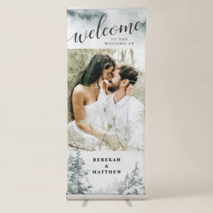 Winter Wonderland Forest Retractable Banner