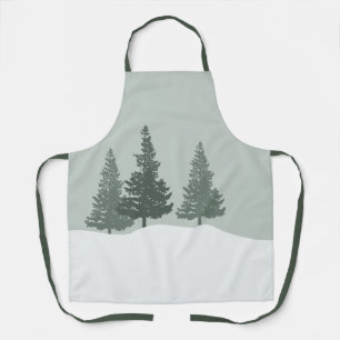Winter Wonderland Forest Trees Apron