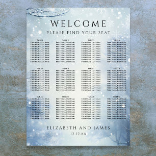 Winter Wonderland Forest Wedding Seating Chart