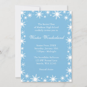 Winter Wonderland Formal Prom Dance Ball Invitation