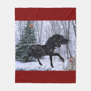 Winter Wonderland Friesian Horse Blanket
