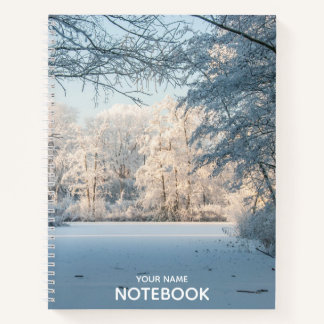 Winter Wonderland Frozen Panorama Photo Notebook