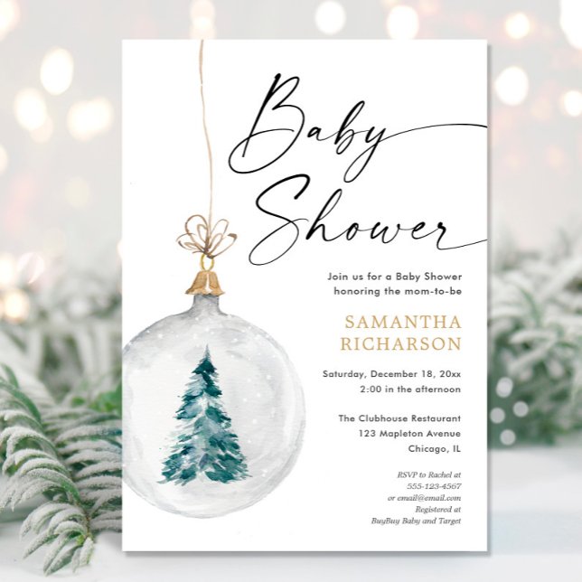 Winter wonderland gender neutral baby shower invitation (Creator Uploaded)
