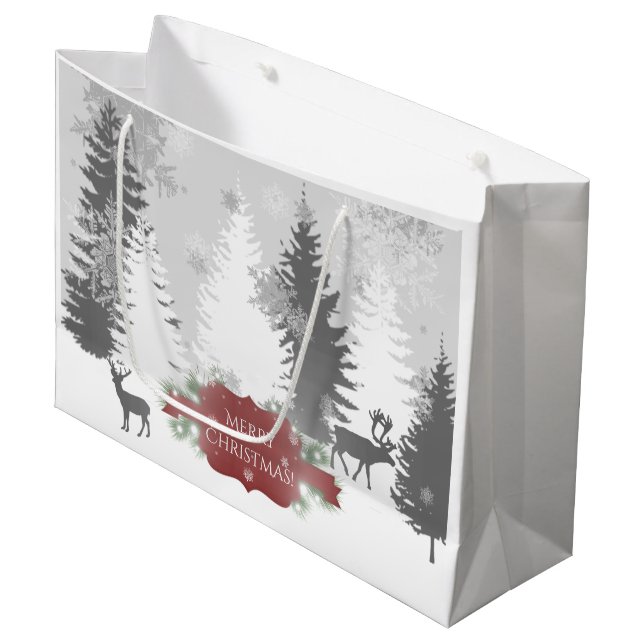 Winter Wonderland Gift Bag - Red (Front Angled)