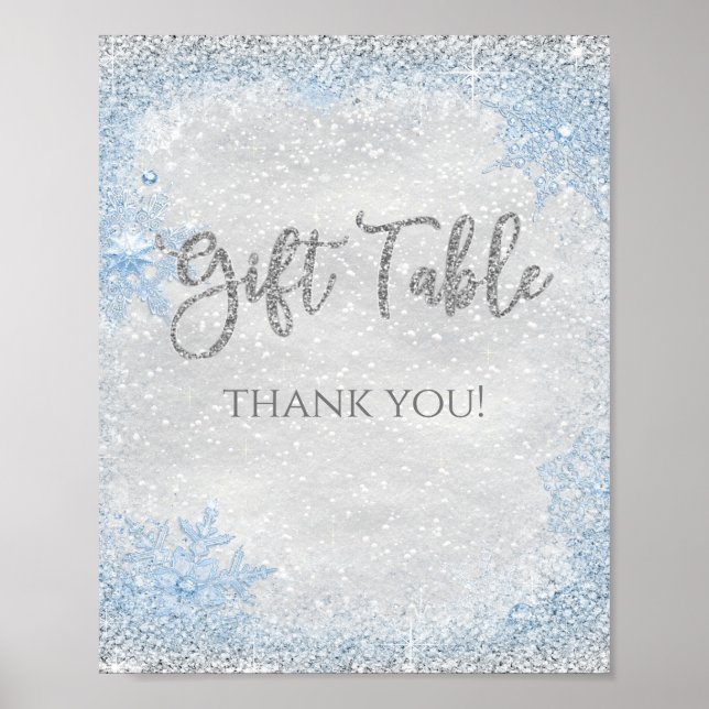 Winter Wonderland Gift Table Sign (Front)