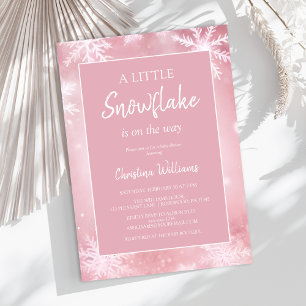 Winter Wonderland Girl Baby Shower Invitation