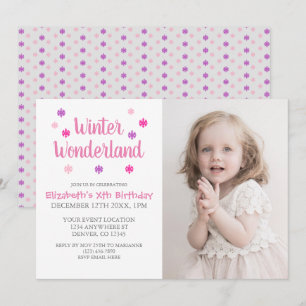 Winter Wonderland Girl Birthday Invitation