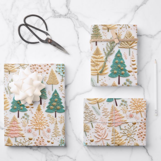 Winter Wonderland Girl Birthday Wrapping Paper Sheet (Front)