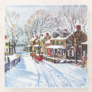 Winter Wonderland Glass Coaster
