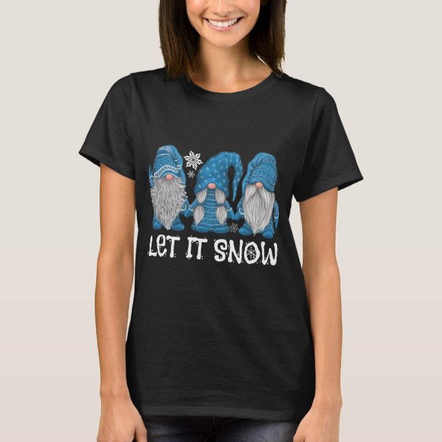 Winter Wonderland Gnomes Winter Snowy Gnomes Snow  T-Shirt (Front)