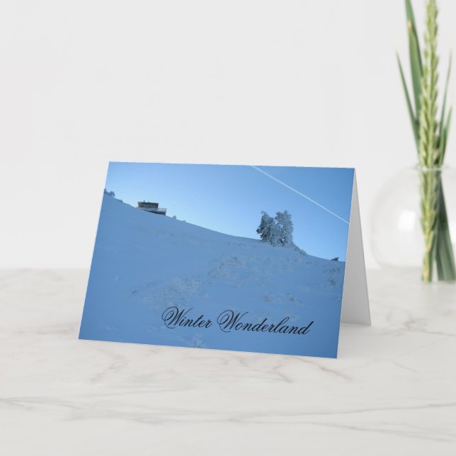Winter Wonderland Hager Mtn. Fire Lookout Holiday Card (Front)