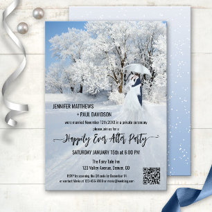 Winter Wonderland Happily Ever After Wedding Invitation