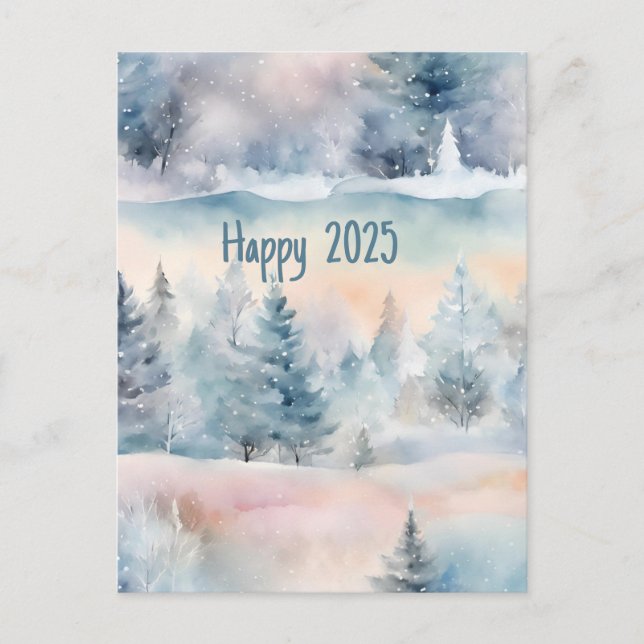 winter wonderland  - Happy 2025 Holiday Postcard (Front)