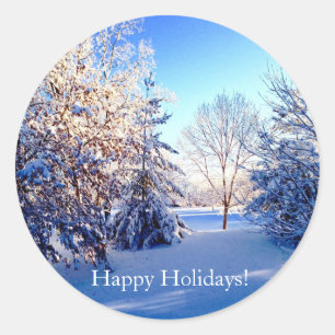 Winter Wonderland Happy Holiday Stickers