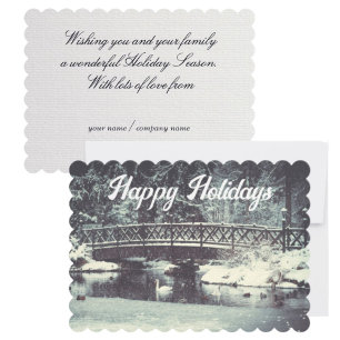 Winter wonderland Happy Holidays Card