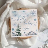 Winter Wonderland Hello Baby Paper Napkins