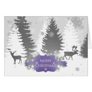 Winter Wonderland Holiday Greeting Card - Purple