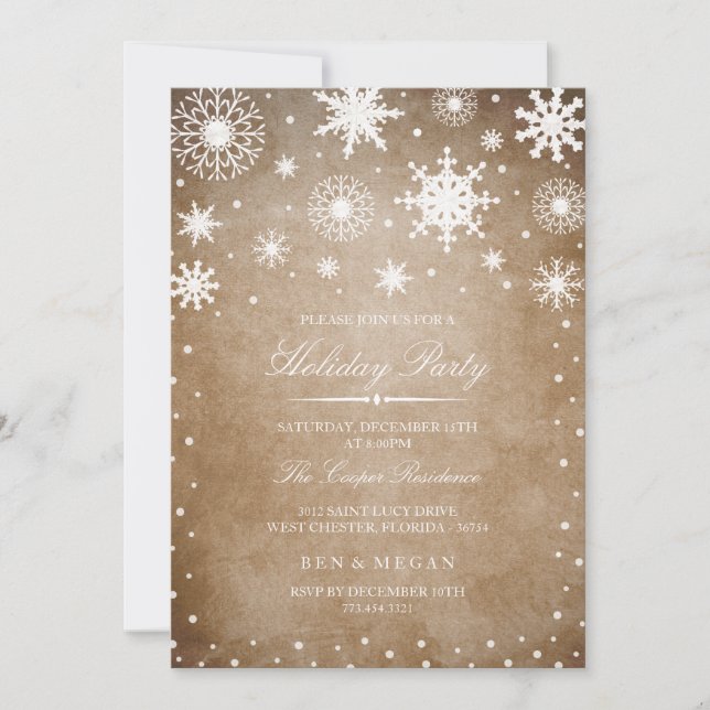 Winter Wonderland Holiday Party Invitation (Front)