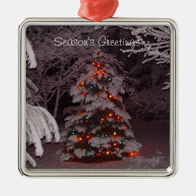 Winter Wonderland Holiday Tree Lights  Metal Tree Decoration (Front)