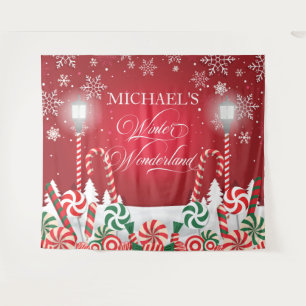 Winter Wonderland holidays christmas banner Tapestry
