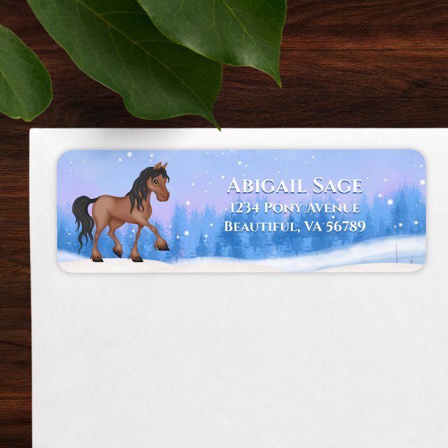 Winter Wonderland Horse and Snow Address (Creator Uploaded)