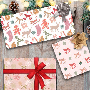 Winter Wonderland in Pink Wrapping Paper Sheet