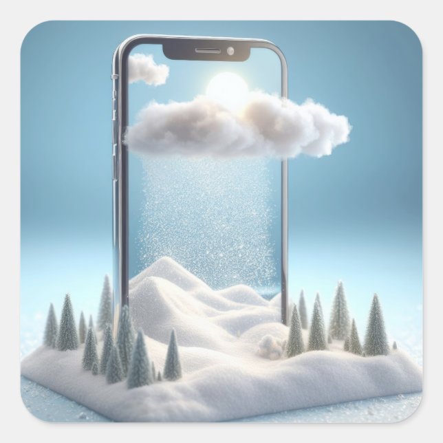 Winter Wonderland in Your Pocket Square Sticker (Front)