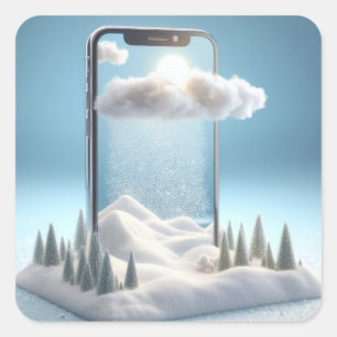 Winter Wonderland in Your Pocket Square Sticker