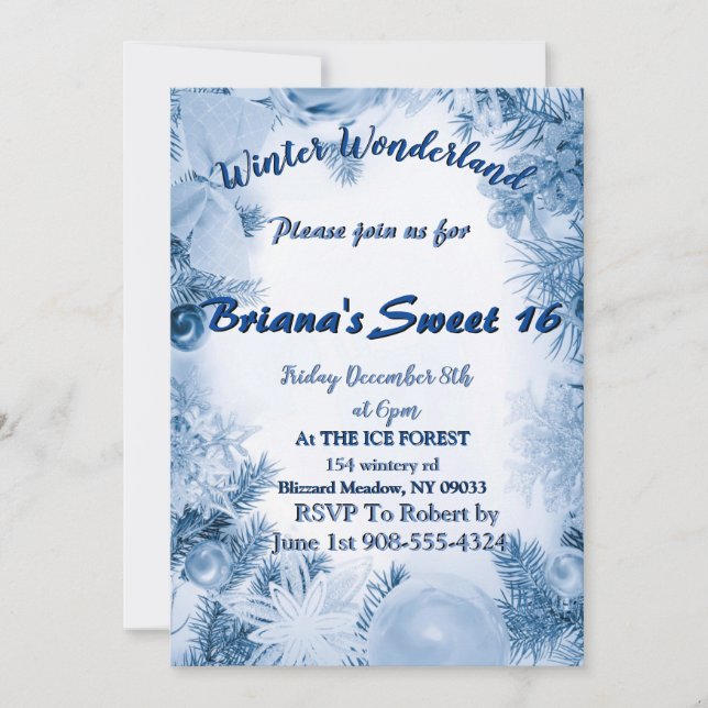 Winter Wonderland Invitations (Front)