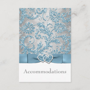 Winter Wonderland, Joined Hearts Wedding Enclosure Card
